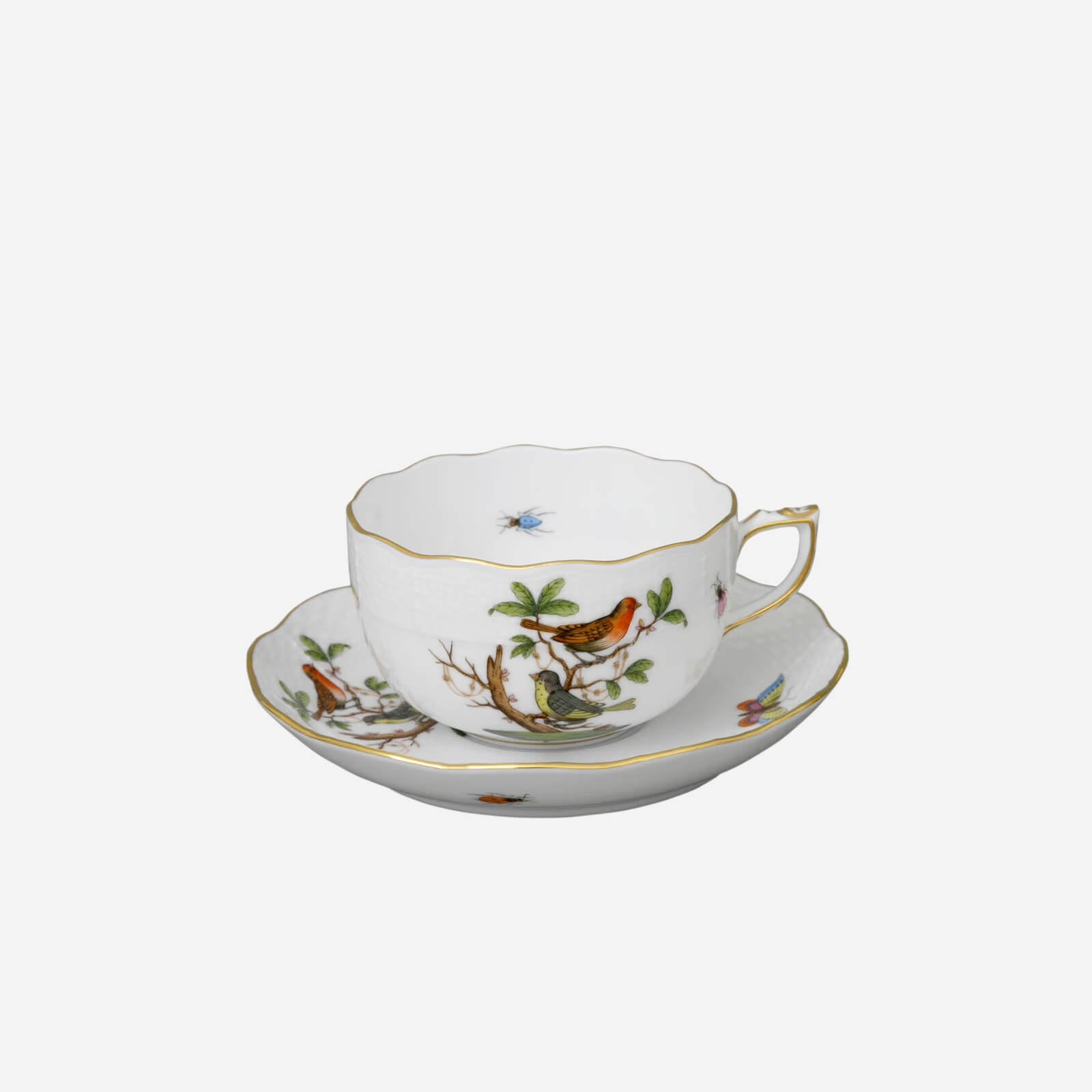Rothschild Bird Teacup & Saucer - Set of 6