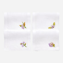 Load image into Gallery viewer, Lilac Flower &amp; Butterfly Cocktail Napkin - Set of 4
