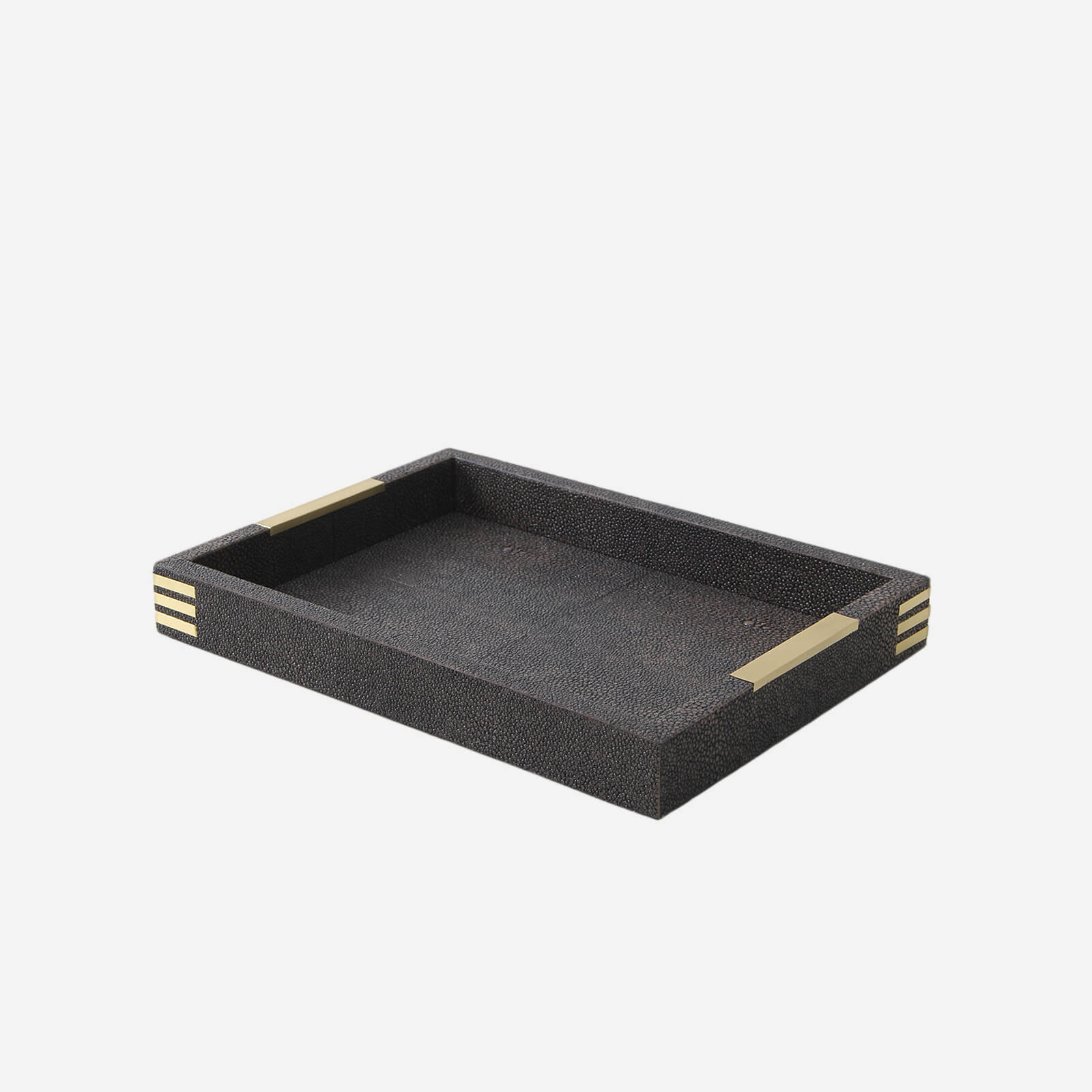 Christie Desk Tray Charcoal Shagreen