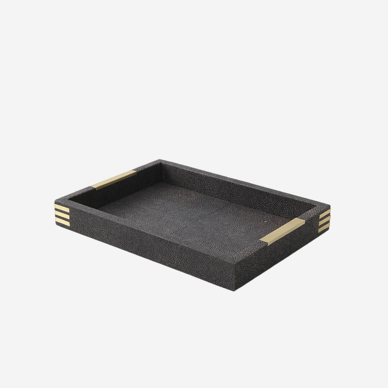 Christie Desk Tray Charcoal Shagreen