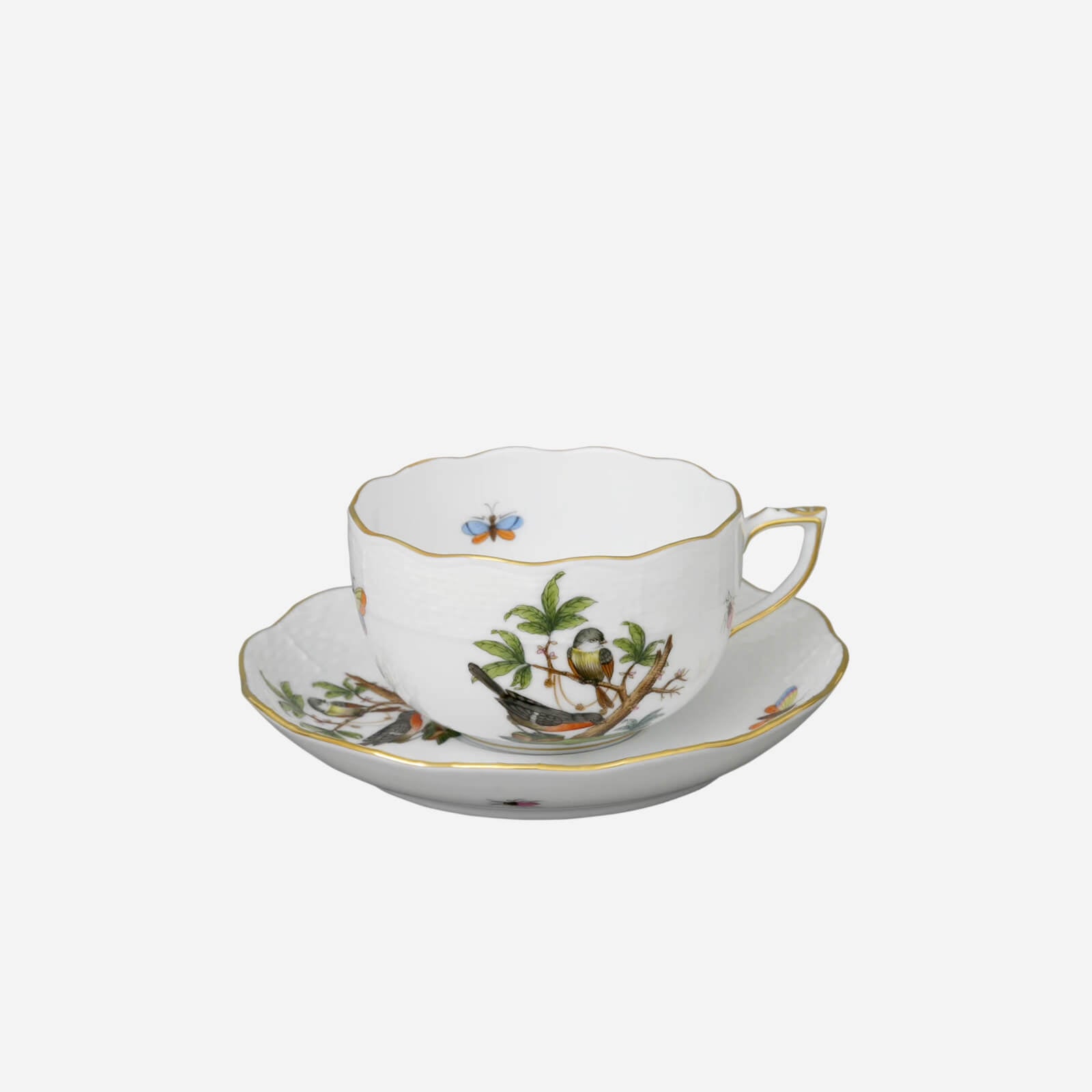Rothschild Bird Teacup & Saucer - Set of 6