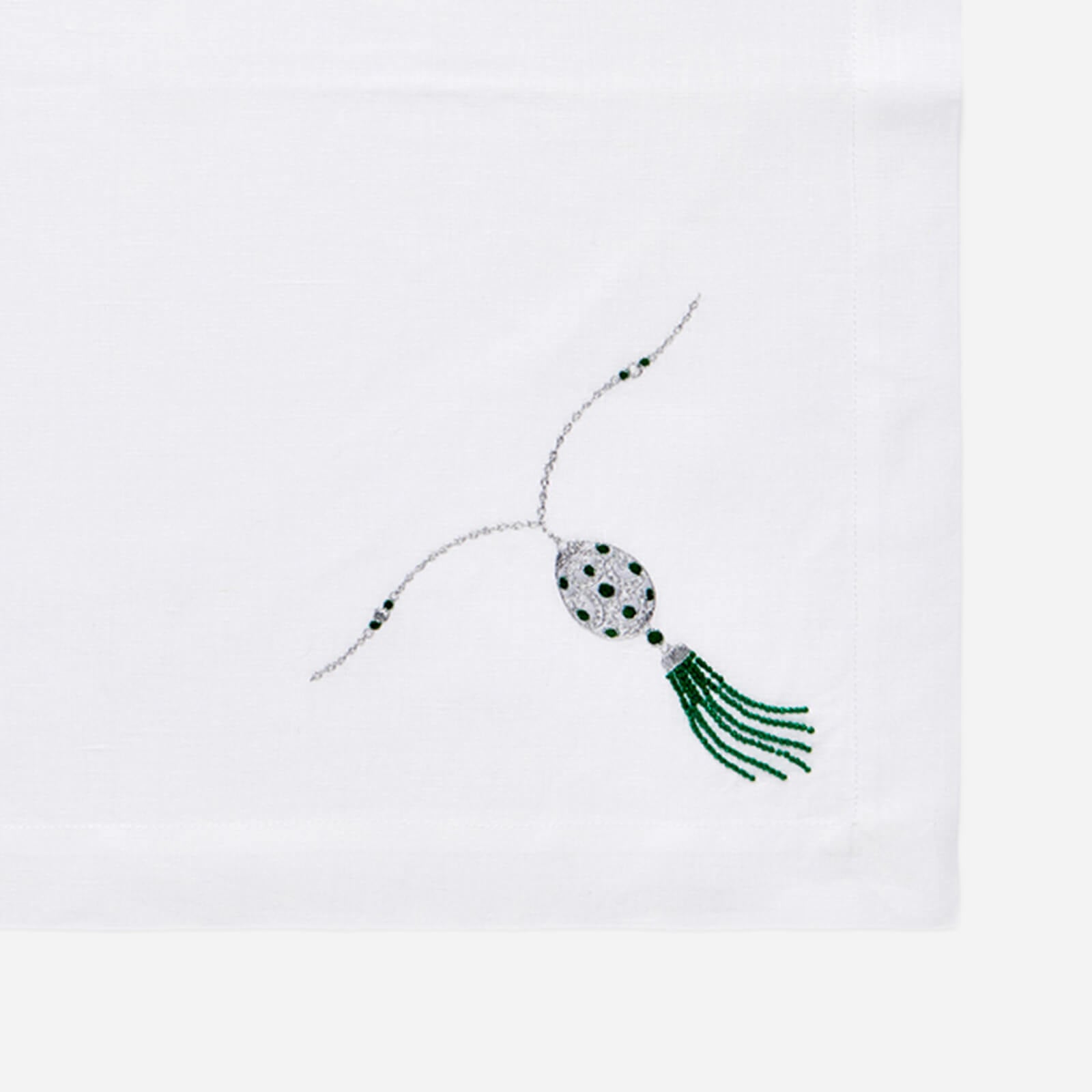 Pendant Hand-Embroidered Dinner Napkin