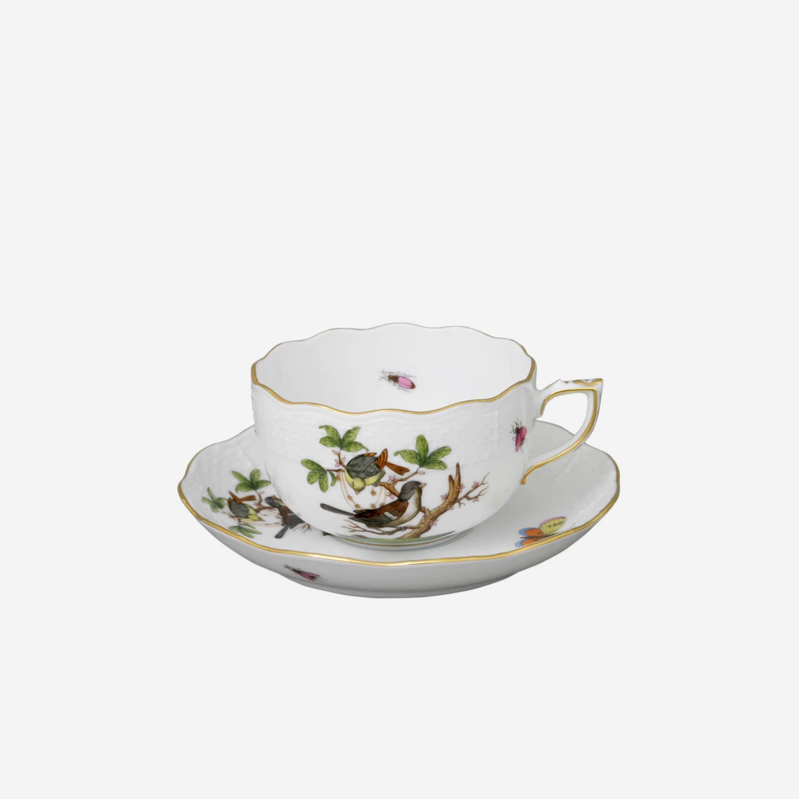 Rothschild Bird Teacup & Saucer - Set of 6