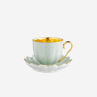 Melon Teacup & Saucer Celadon