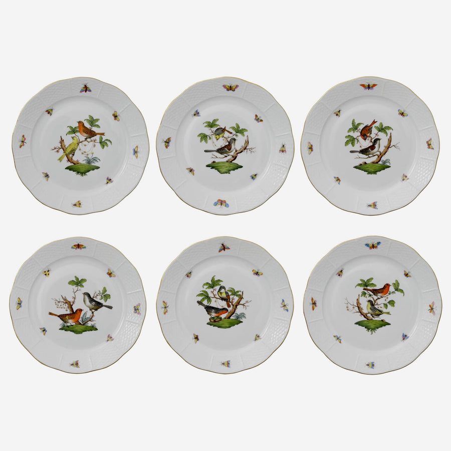 Herend Rothschild Bird Dinner Plate - Set of 6