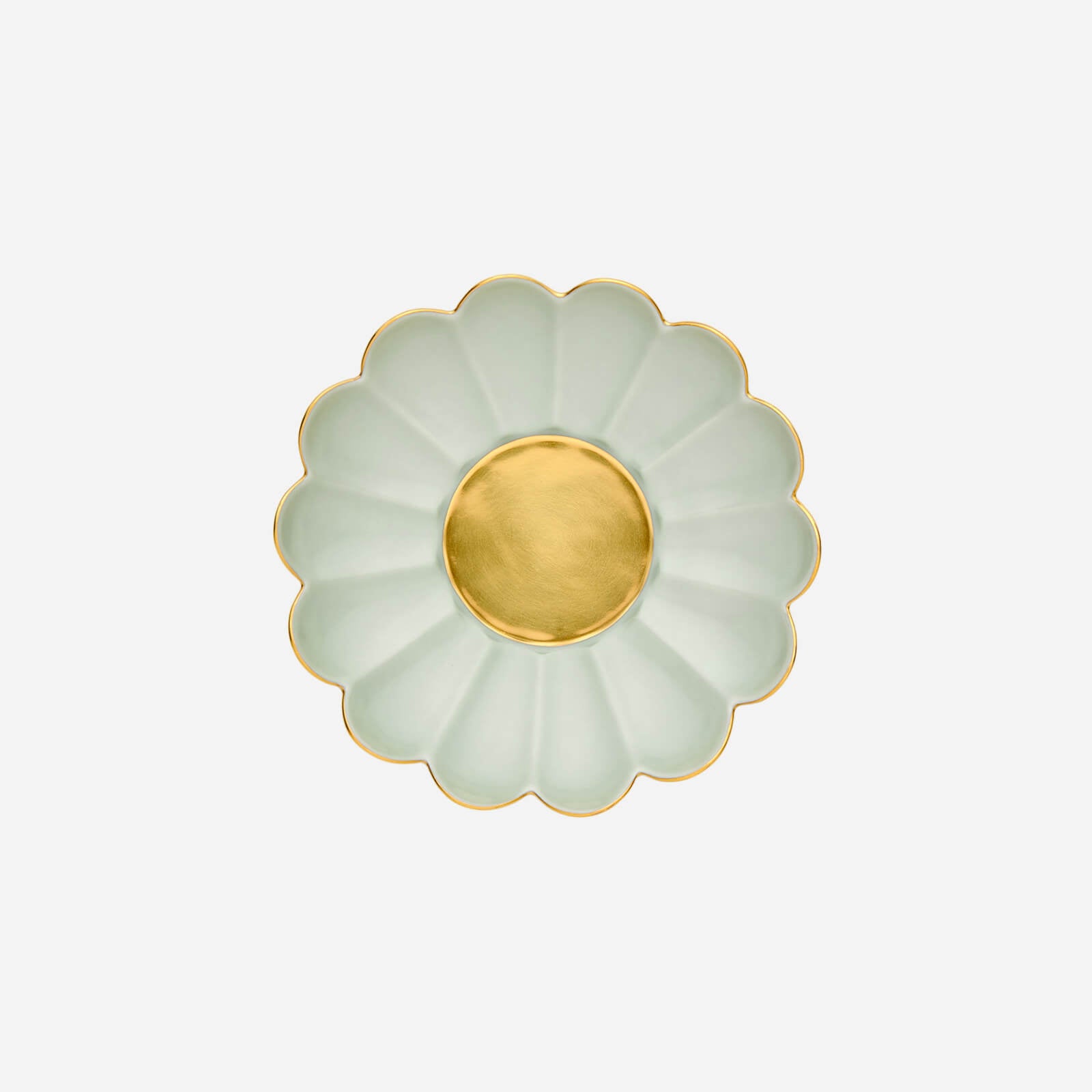 Melon Teacup & Saucer Celadon