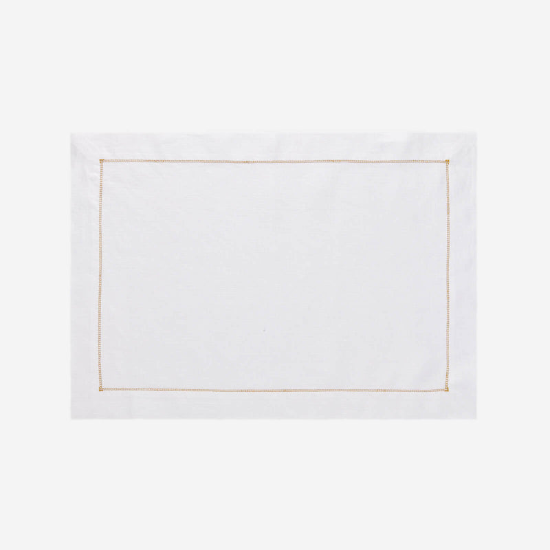 Infinity Hemstitch Gold Placemat