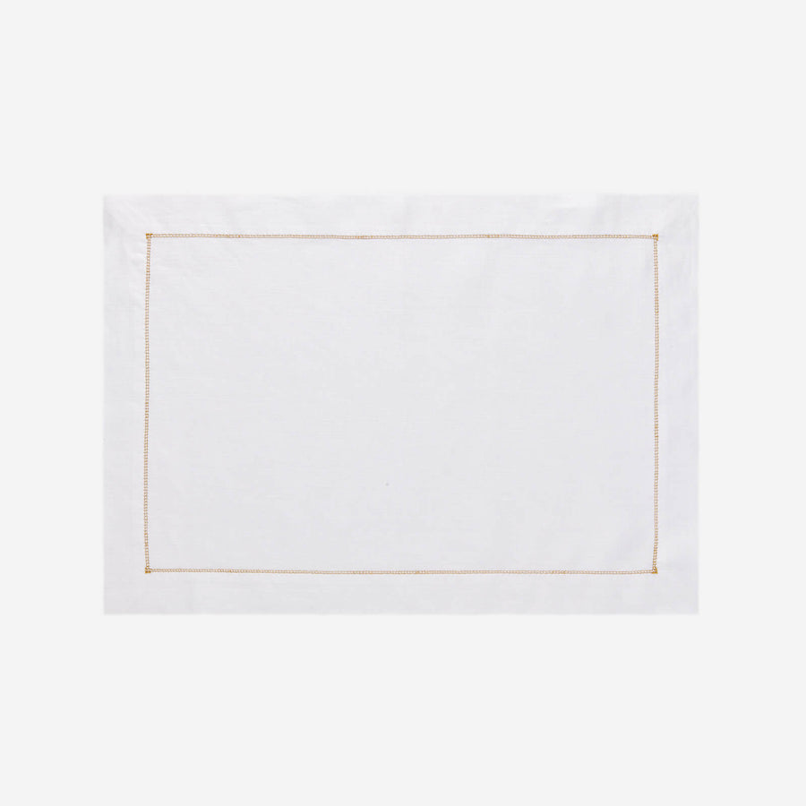 Atelier Bonadea Infinity Hemstitch Gold Placemat