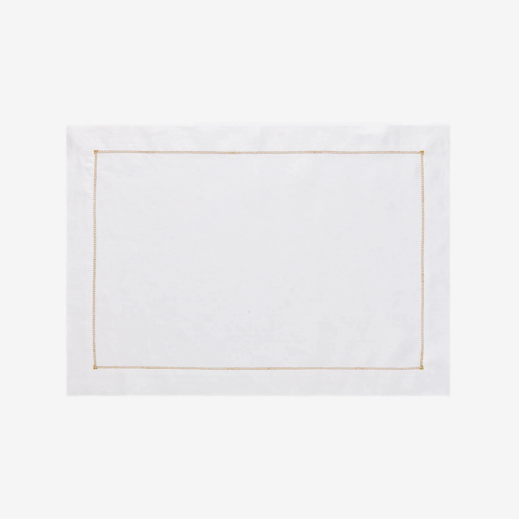 Infinity Hemstitch Gold Placemat
