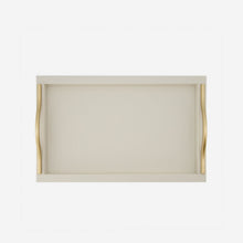 Load image into Gallery viewer, Onda Rectangular Leather Tray Ivory
