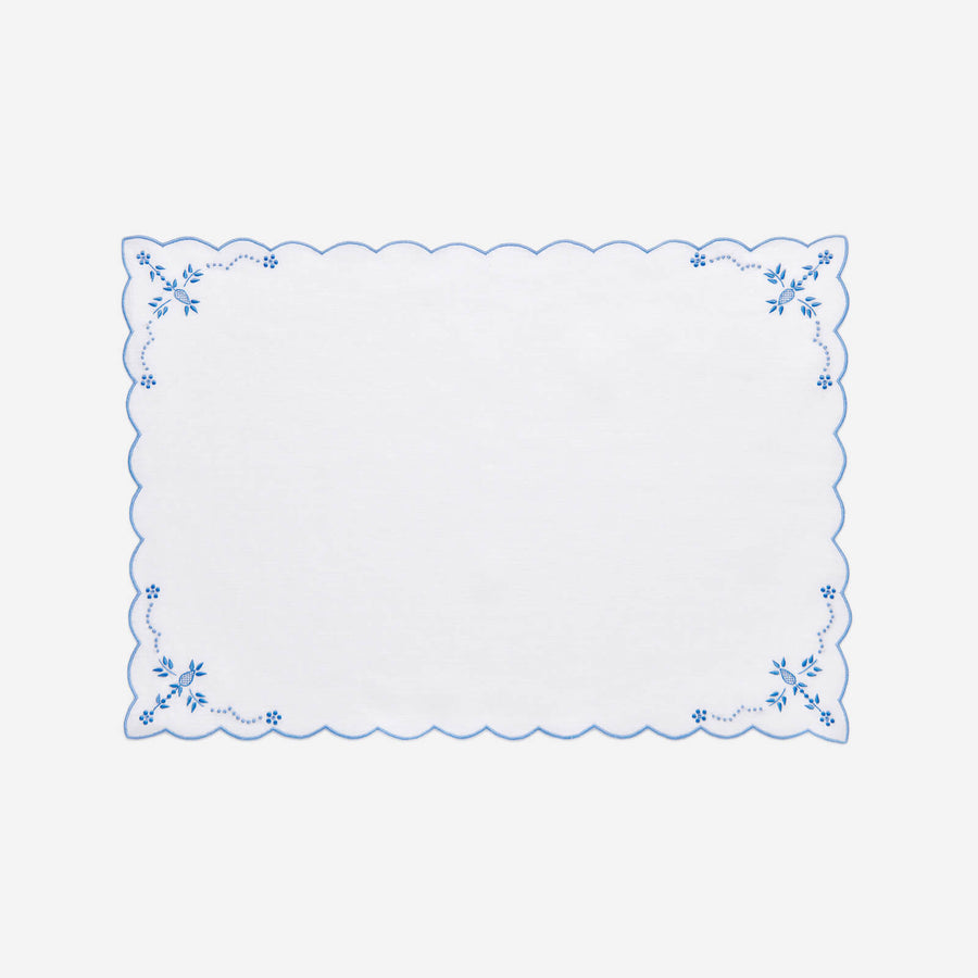 Atelier Bonadea Blue Thistle Scalloped Placemat