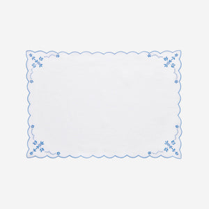 Blue Thistle Scalloped Placemat