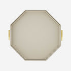 Grace Octagonal Leather Tray Ivory