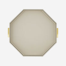 Load image into Gallery viewer, Grace Octagonal Leather Tray Ivory
