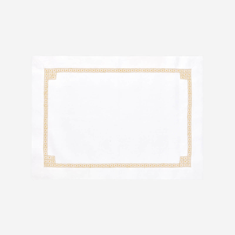 Daisy Chain Hemstitch Gold Placemat