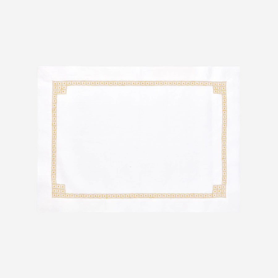 Atelier Bonadea Daisy Chain Hemstitch Gold Placemat