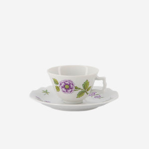 Lilac Floral Bouquets Espresso Cup & Saucer - Peony