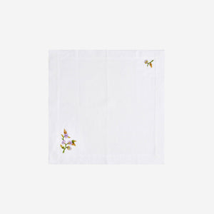 Lilac Flower & Butterfly Tea Napkin - Set of 2