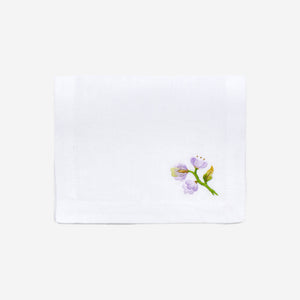 Lilac Flower & Butterfly Cocktail Napkin - Set of 4