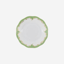 Load image into Gallery viewer, Fish Scale Green &amp; Gold Dessert Plate
