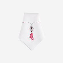 Pendant Hand-Embroidered Dinner Napkin Ruby