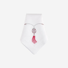 Load image into Gallery viewer, Pendant Hand-embroidered Dinner Napkin Ruby
