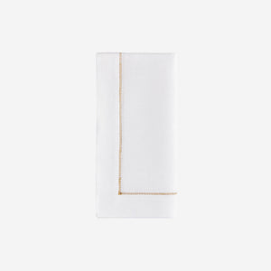 Infinity Hemstitch Gold Dinner Napkin