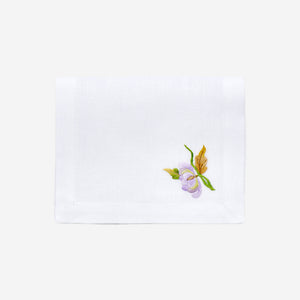 Lilac Flower & Butterfly Cocktail Napkin - Set of 4