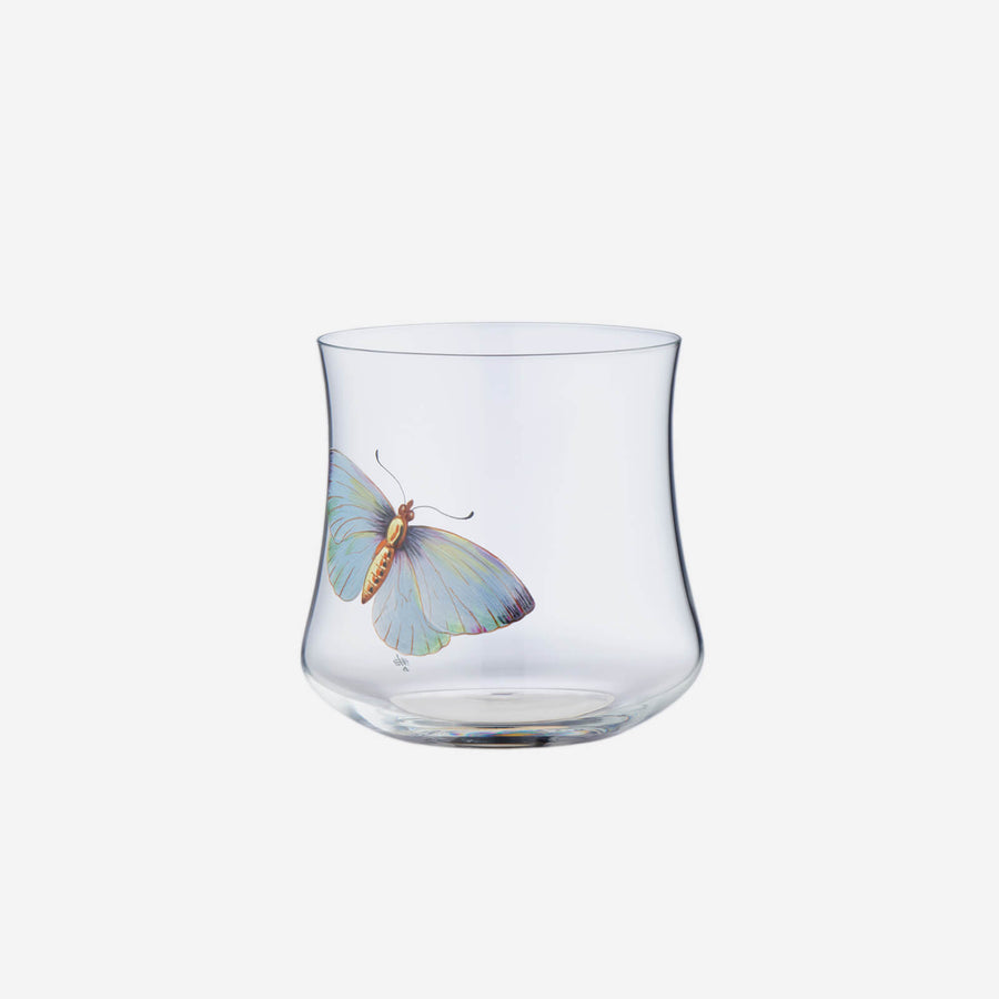 Lobmeyr Hand-painted Butterfly Low Tumbler - 1 Butterfly