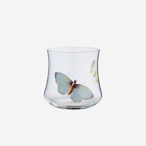 Hand-painted Butterfly Low Tumbler - 2 Butterflies