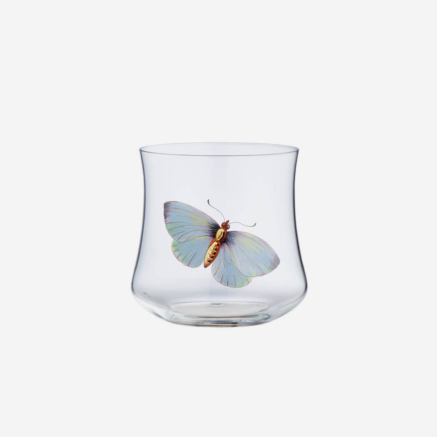 Lobmeyr Hand-painted Butterfly Low Tumbler - 1 Butterfly