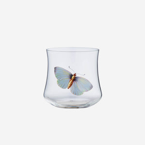 Hand-painted Butterfly Low Tumbler - 1 Butterfly