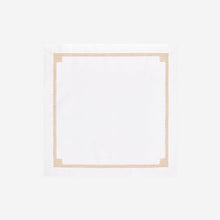 Load image into Gallery viewer, Daisy Chain Hemstitch Gold Napkin
