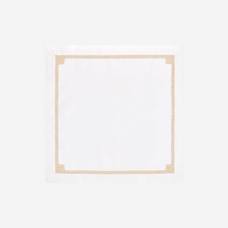 E&R Daisy Chain Hemstitch Gold Napkin