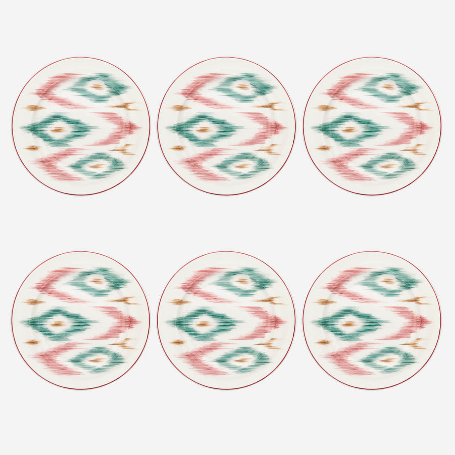 Laboratorio Paravicini Ikat Dessert Plate - Set of 6