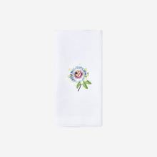 Passion Flower Embroidered Napkin