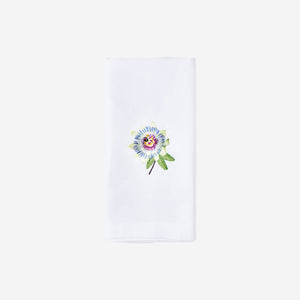 Passion Flower Embroidered Napkin