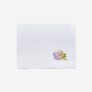 Lilac Flower & Butterfly Cocktail Napkin - Set of 4