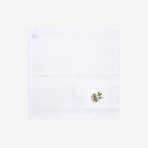 Passion Flower Embroidered Napkin