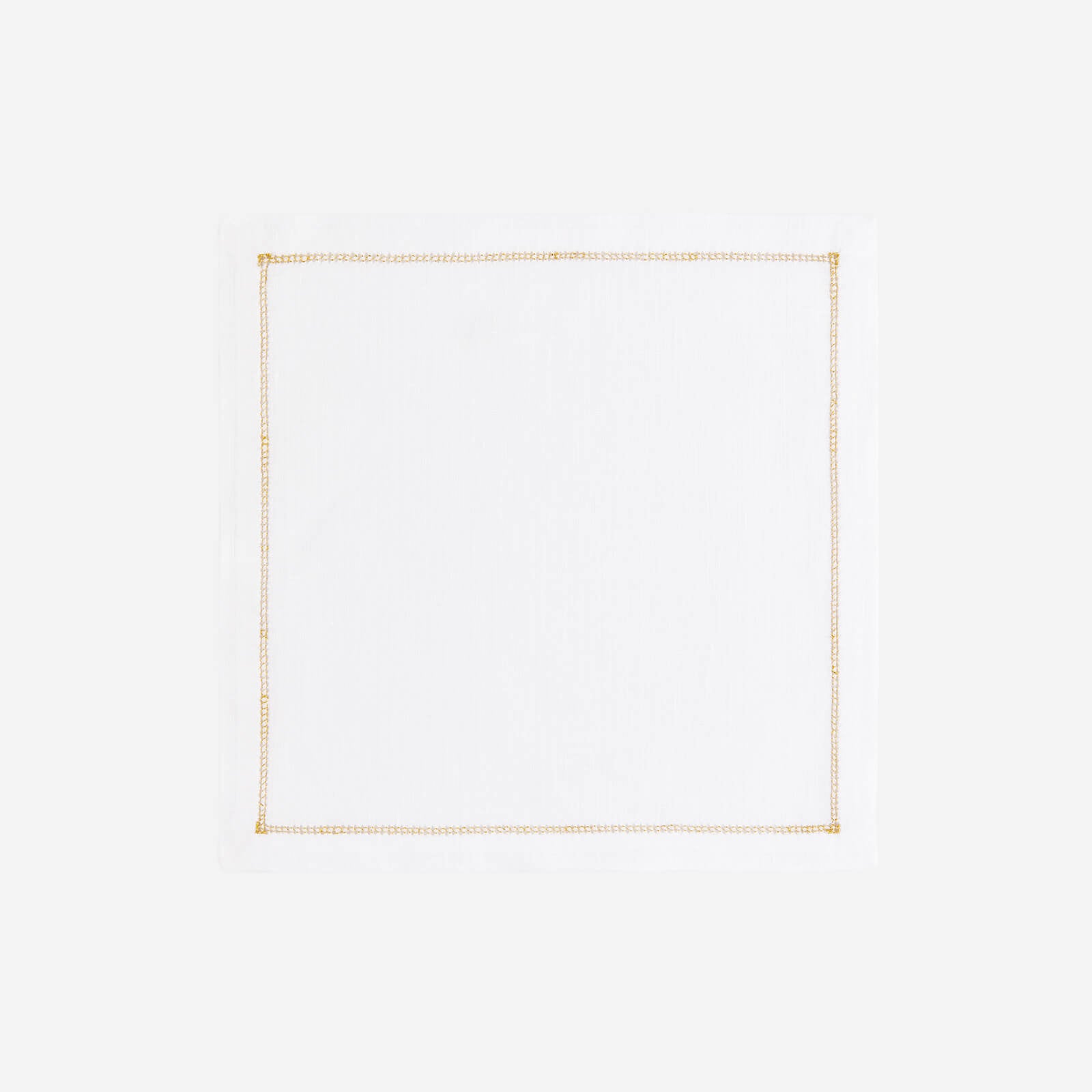 Infinity Hemstitch Gold Cocktail Napkin