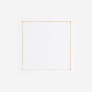 Infinity Hemstitch Gold Cocktail Napkin