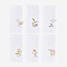 Jacobean Flowers Dinner Napkin Style II - Set of 6