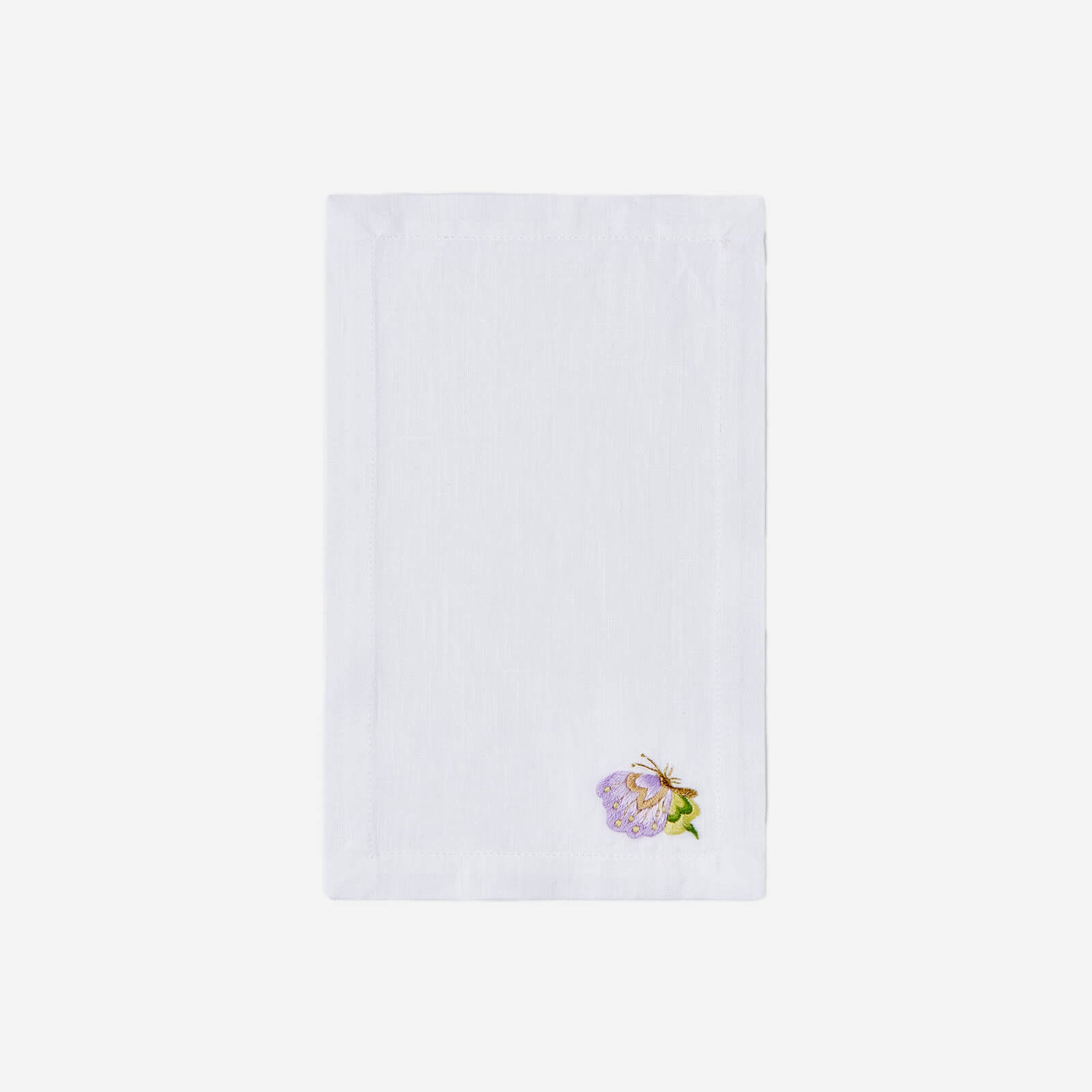 Lilac Flower & Butterfly Cocktail Napkin - Set of 4
