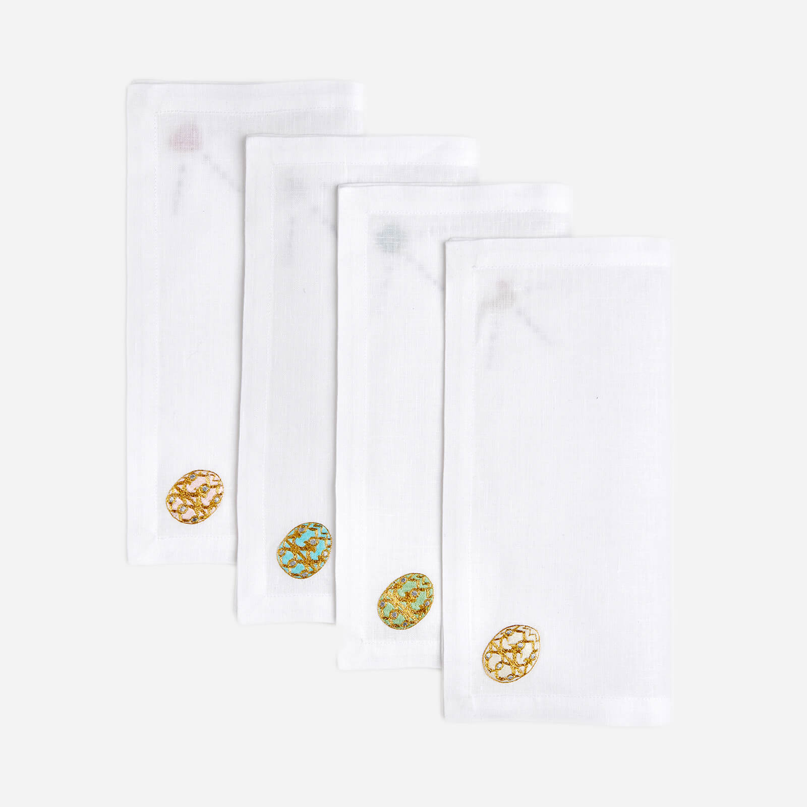 Sweet Surprise Embroidered Cocktail Napkin - Set of Four