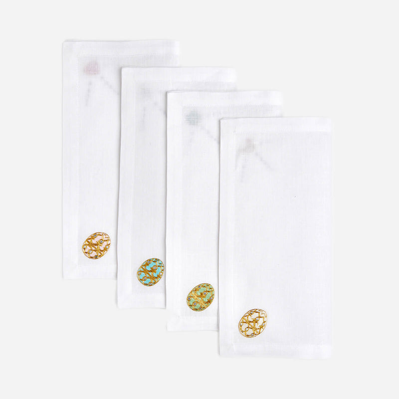 Sweet Surprise Embroidered Cocktail Napkin - Set of Four