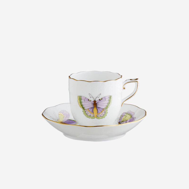 T&S Royal Garden Butterfly Espresso Cup & Saucer