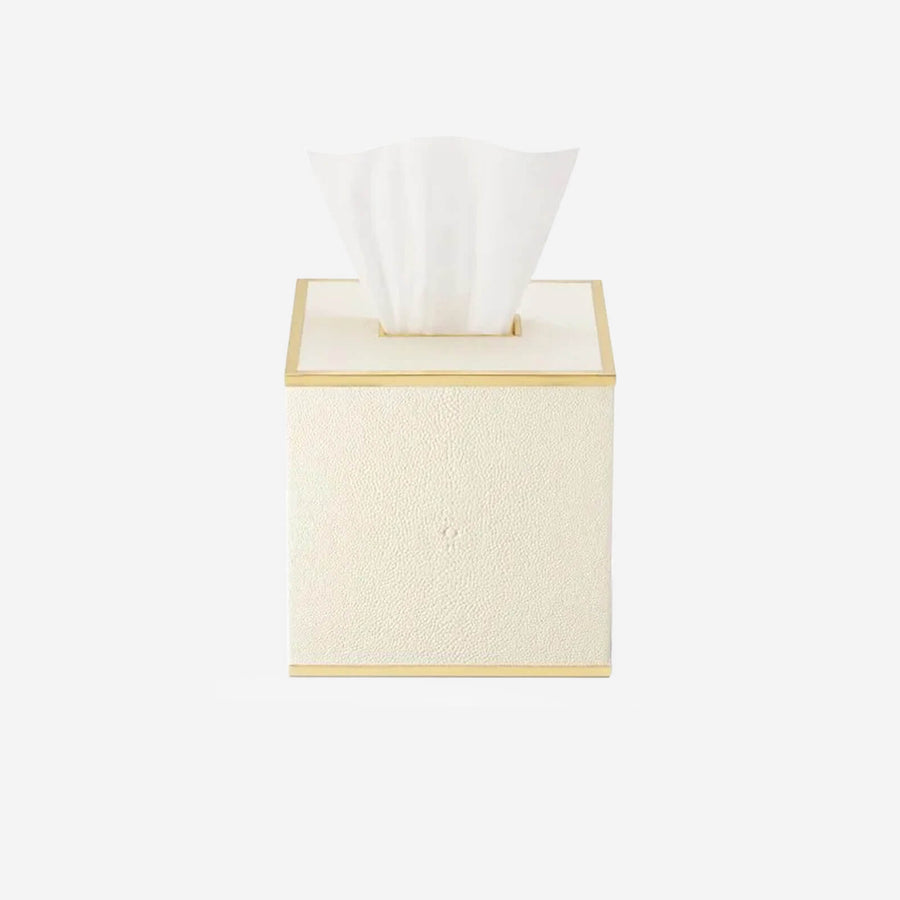 Aerin Classic Shagreen Tissue Box Cover Cream