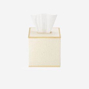 Classic Shagreen Tissue Box Cover Cream