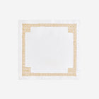 Daisy Chain Hemstitch Gold Cocktail Napkin