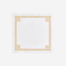 Load image into Gallery viewer, Daisy Chain Hemstitch Gold Cocktail Napkin
